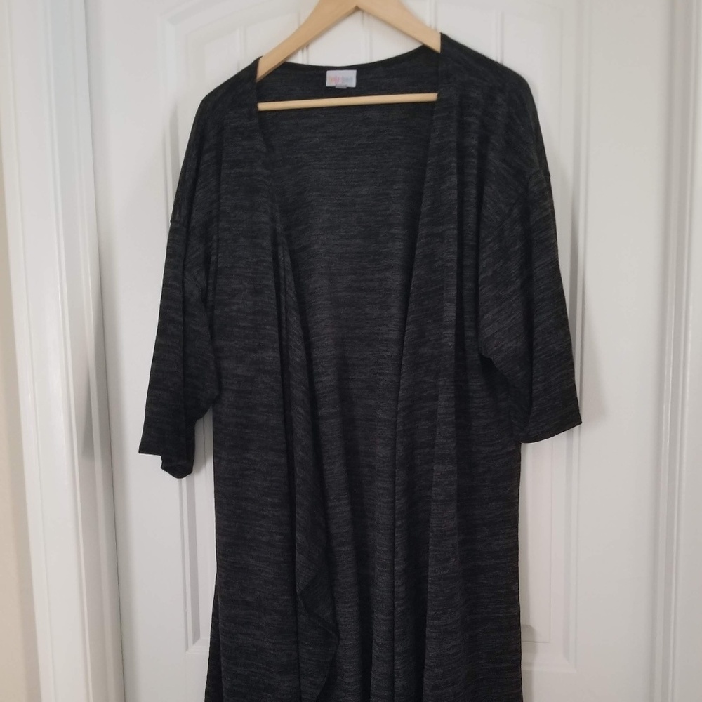 Large Shirley - Lularoe - Grey/Black Heathered